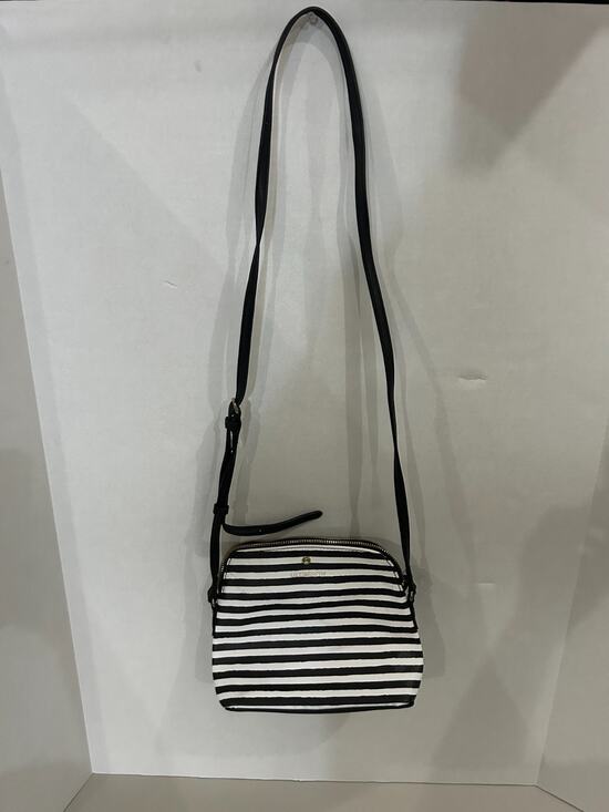 Liz Claiborne Handbags - Liz Claiborne Crossbody Bag White Black Striped Small Purse Adjustable